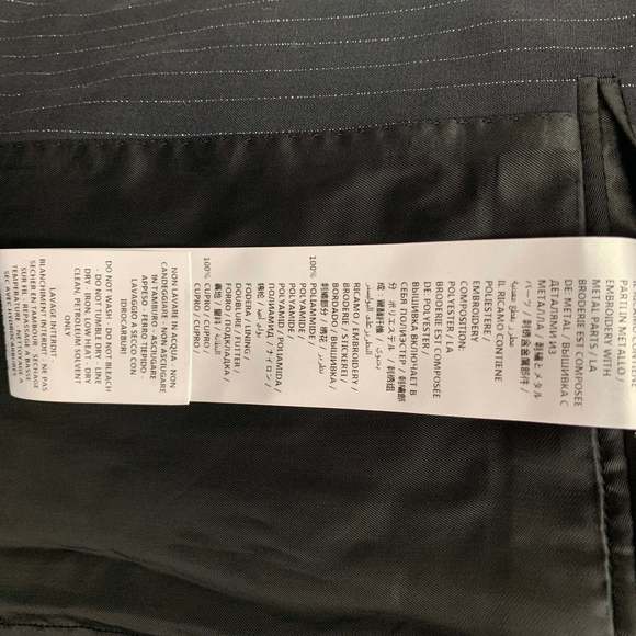 ALEXANDER MCQUEEN Black Silver Stripe Wool Blend Notch Lapel Suit - Picture 9 of 12